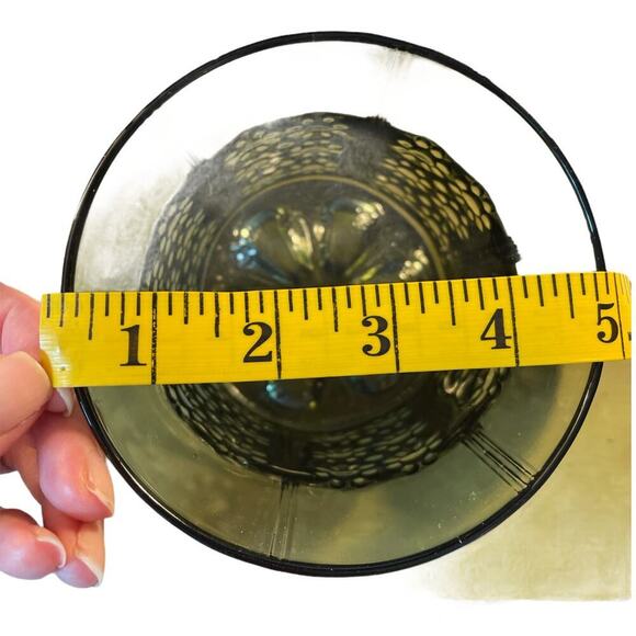 Vintage 1970's Orrefors Sweden Flora Mini Vase Smoke Gray Green Glass - Picture 4 of 5